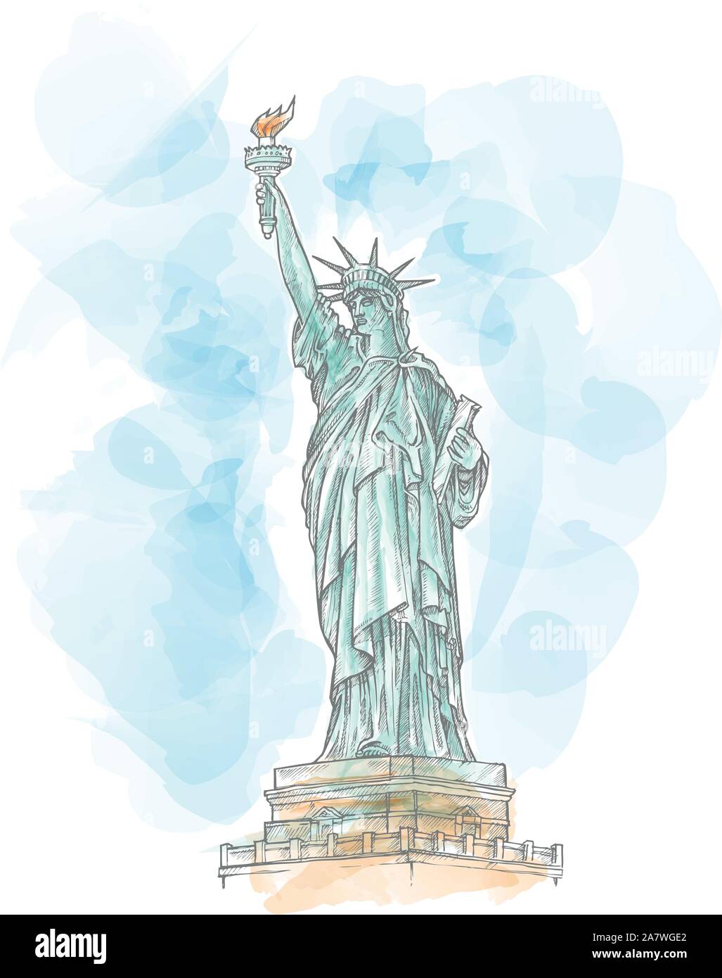 La Estatua De La Libertad Dibujar A Mano Sobre Fondo De Acuarela Imagen Vector De Stock Alamy En esta entrada se describe como referenciar las figuras en la lista de referencias. https www alamy es la estatua de la libertad dibujar a mano sobre fondo de acuarela image331861322 html