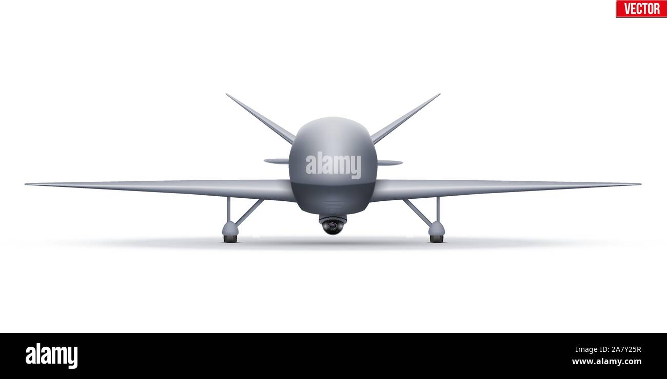 Aéreo No Tripulado Drone UAV spy Ilustración del Vector