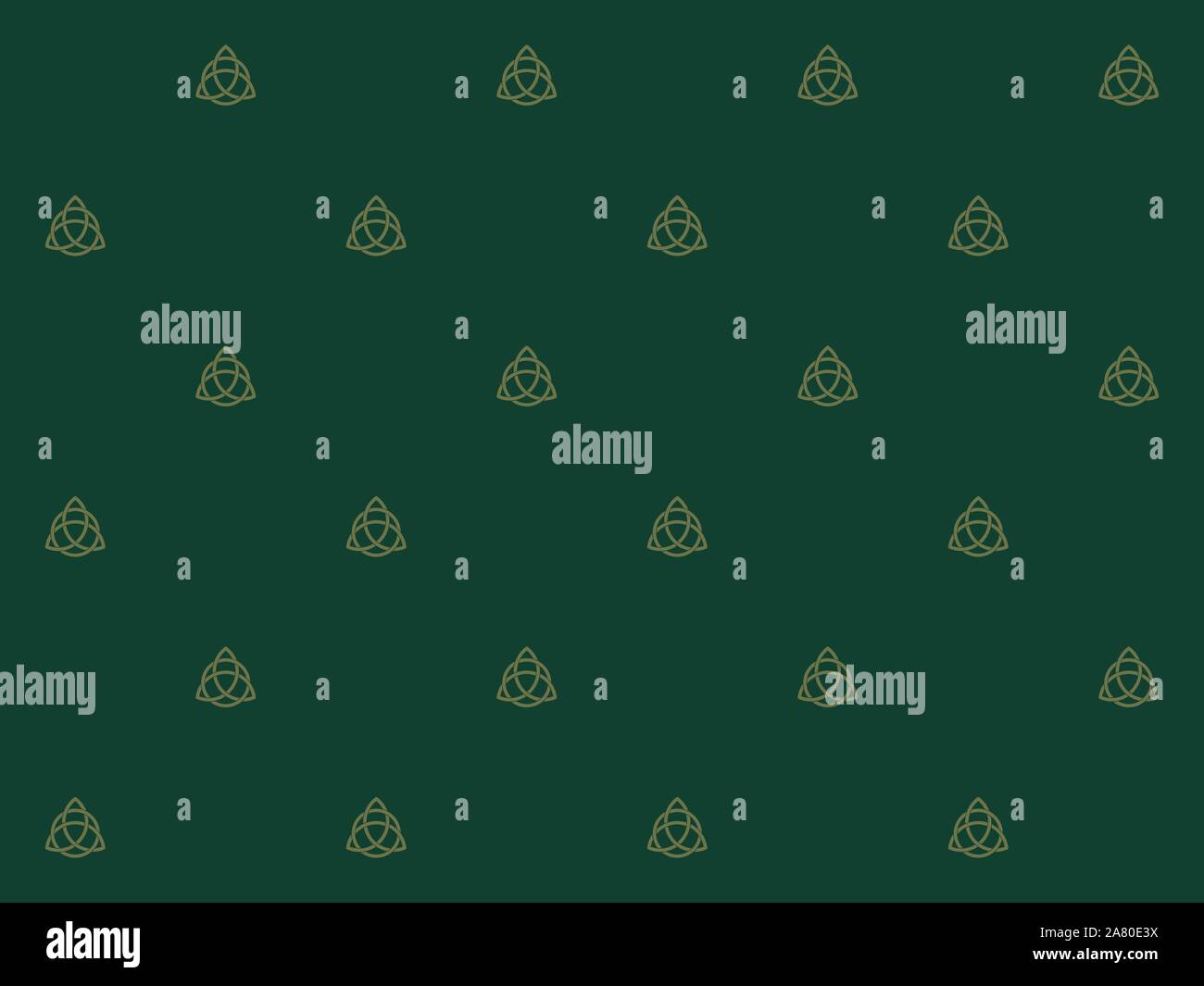 Nudos celtas patrón sin fisuras. Antiguas decoraciones elegantes sobre fondo verde. Diseño de impresión textil, embalaje, banners. Elemento geométrico simple Ilustración del Vector