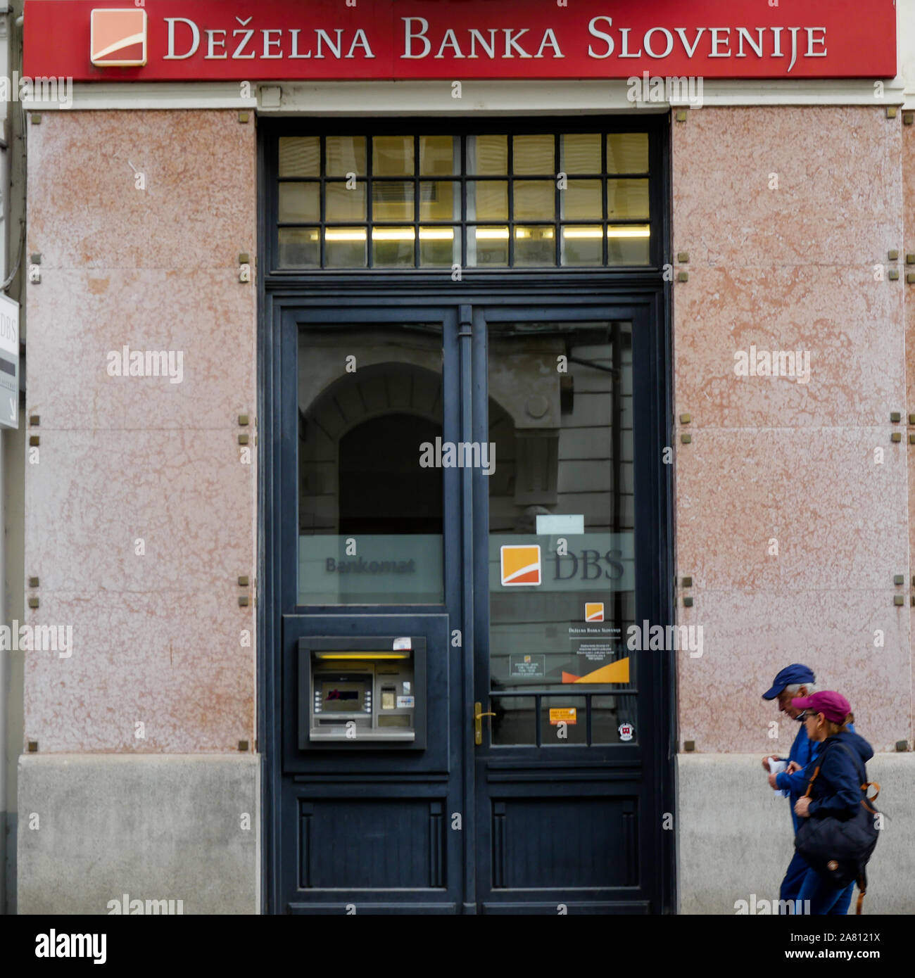 El Banka Slovenije Dezelna agencia, Ljubljana, Eslovenia Foto de stock