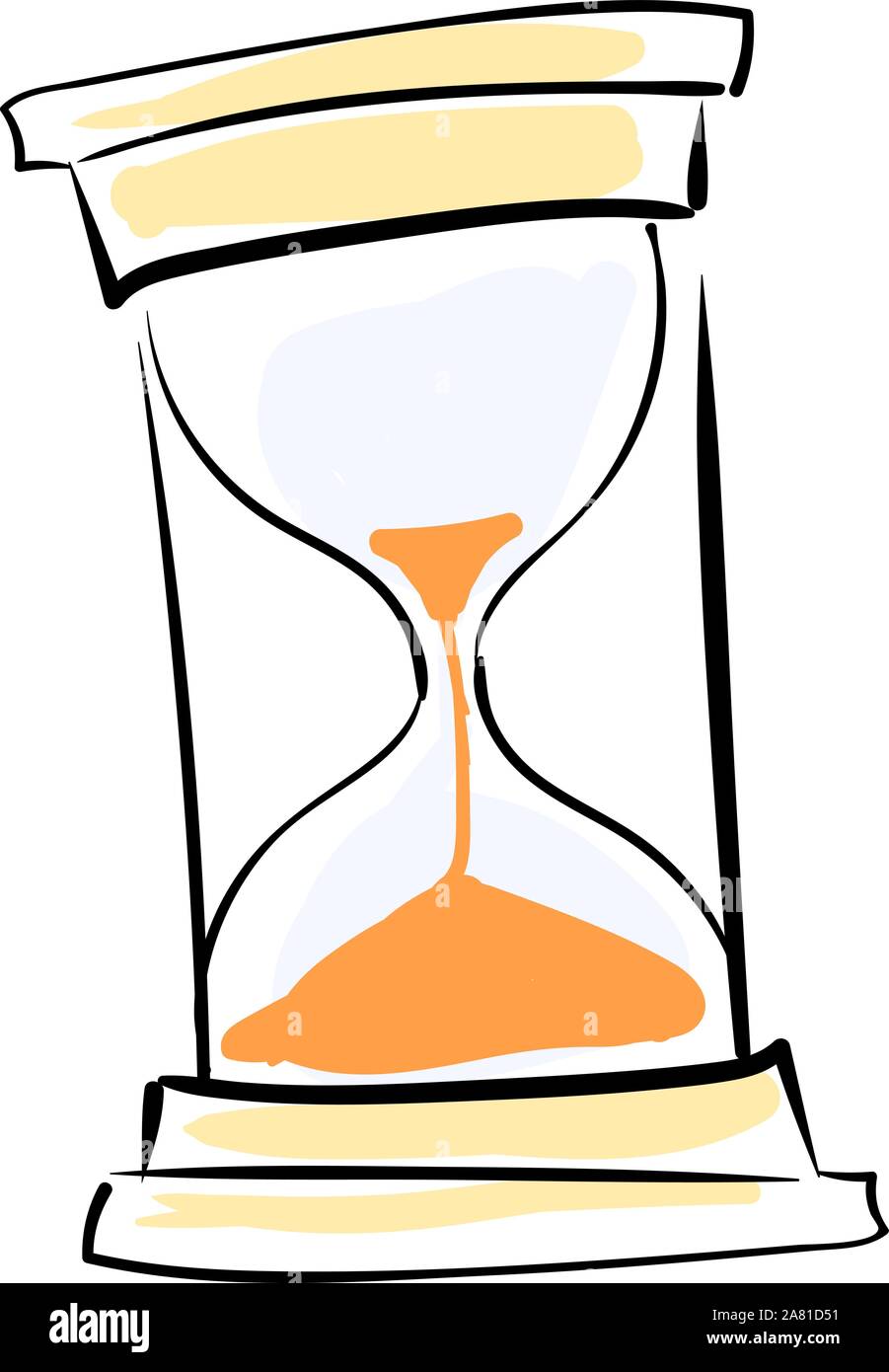 Dibujo de reloj de arena, ilustración, vector sobre fondo blanco Imagen  Vector de stock - Alamy