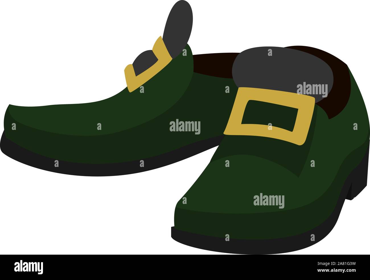 Zapatos de duende, ilustración, vector sobre fondo blanco Imagen Vector de  stock - Alamy