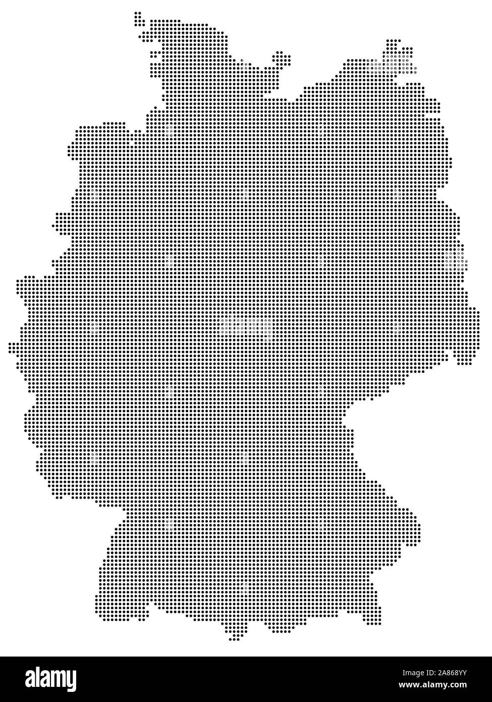 Alemania mapa de semitono ilustración vectorial EPS 10. Ilustración del Vector