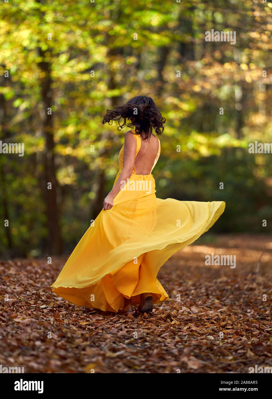 Vestido Largo De La Moda De La Belleza De La Mujer, Vestido Elegante Del  Verano Del Amarillo De La Muchacha Foto de archivo - Imagen de retrato,  fondo: 50008640