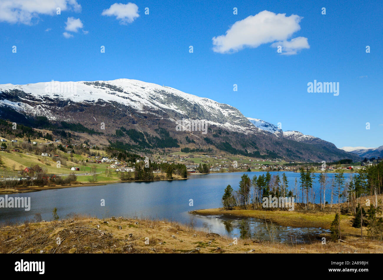 La región de los Fiordos Occidentales. Bergen, Noruega Foto de stock