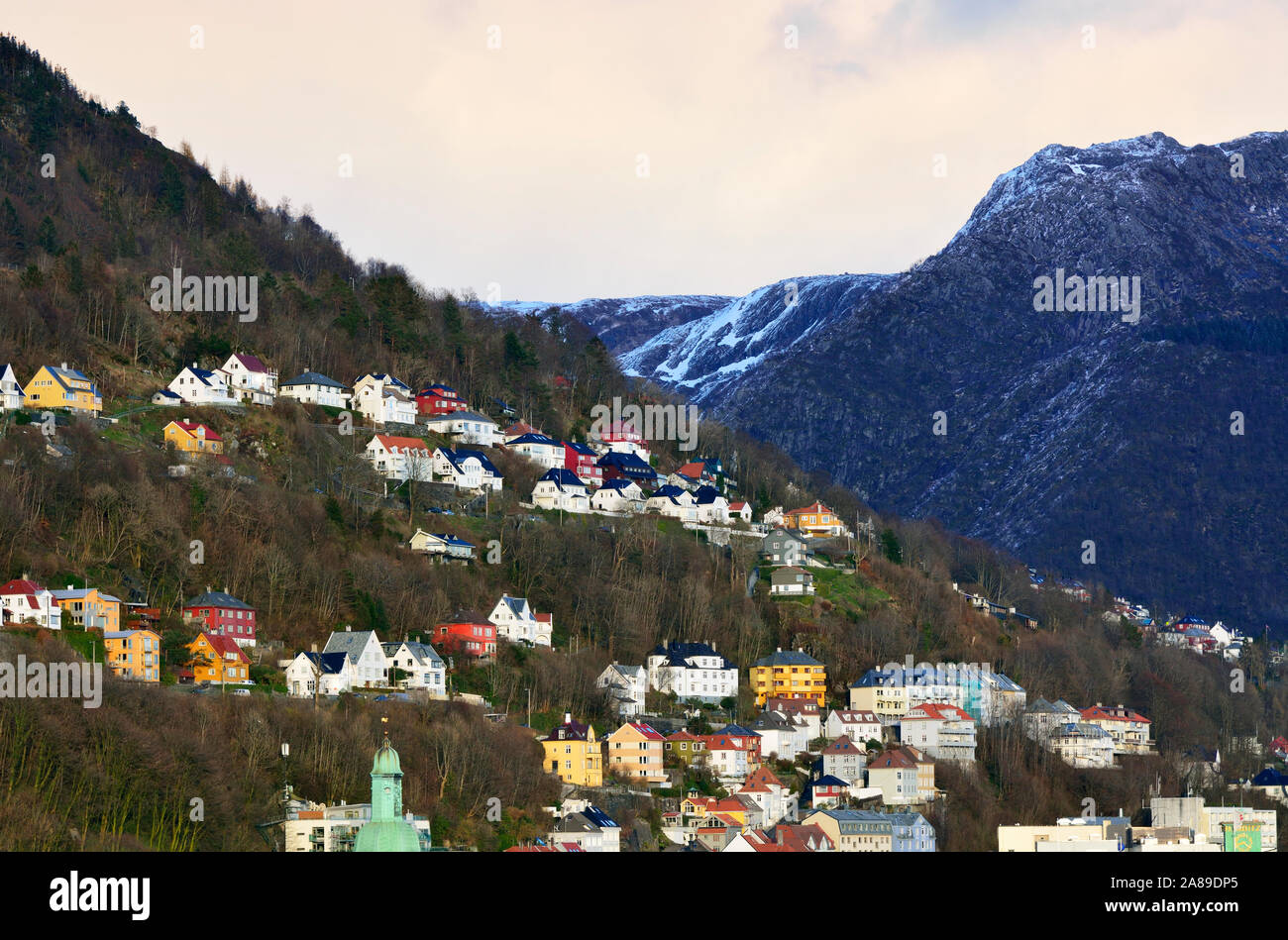 Bergen, Fiordos Occidentales. Noruega Foto de stock