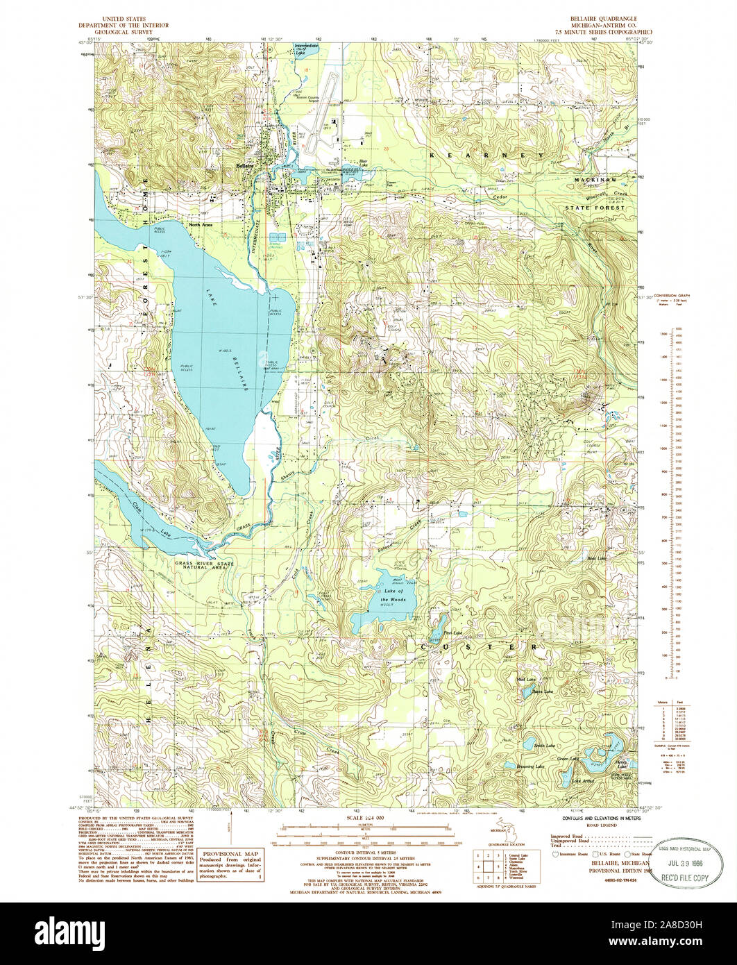 Mappa di bellaire michigan fotografías e imágenes de alta resolución Alamy