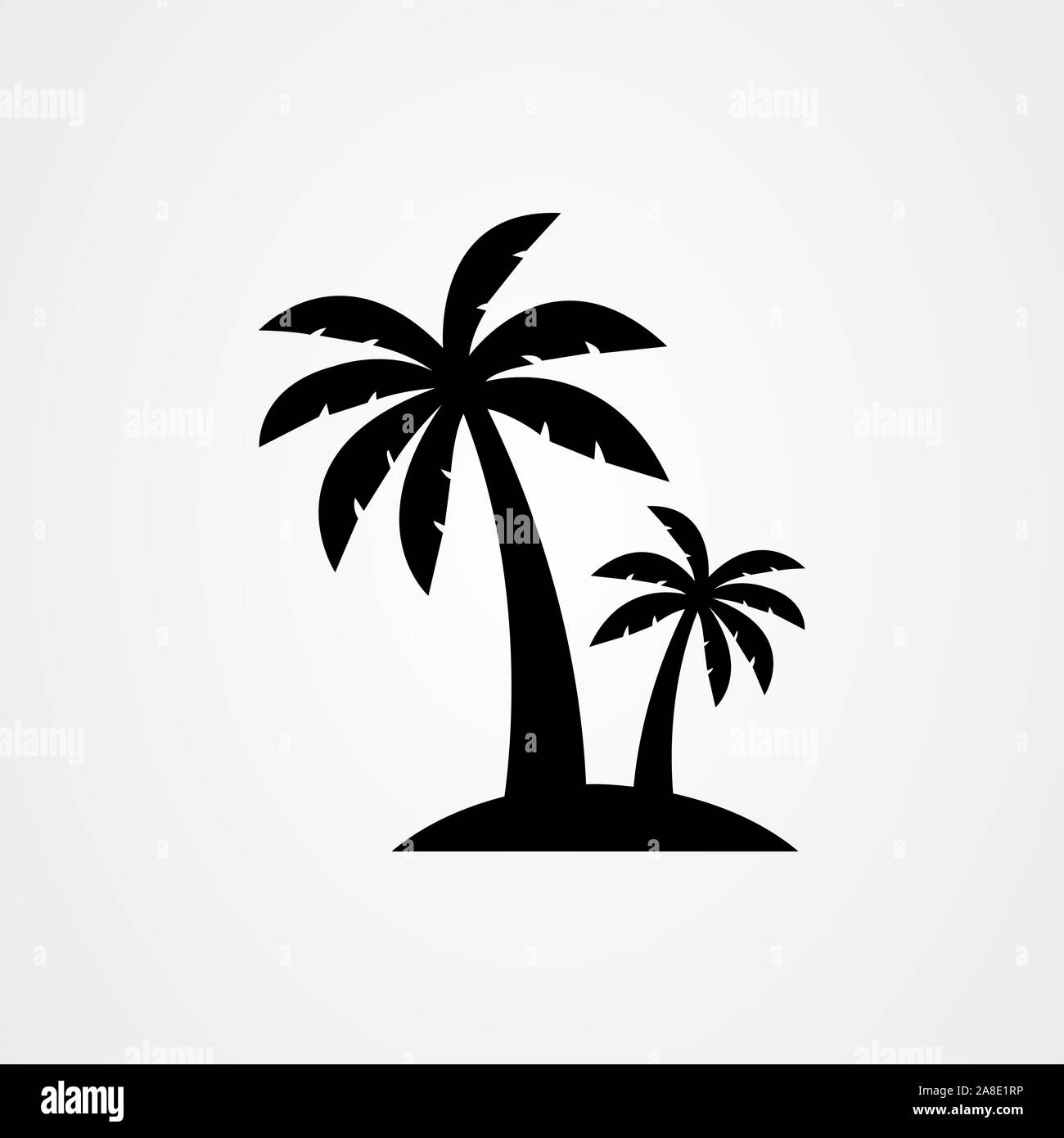 Palm Tree Silueta Icono Llano Simple Ilustracion Vectorial Imagen Vector De Stock Alamy