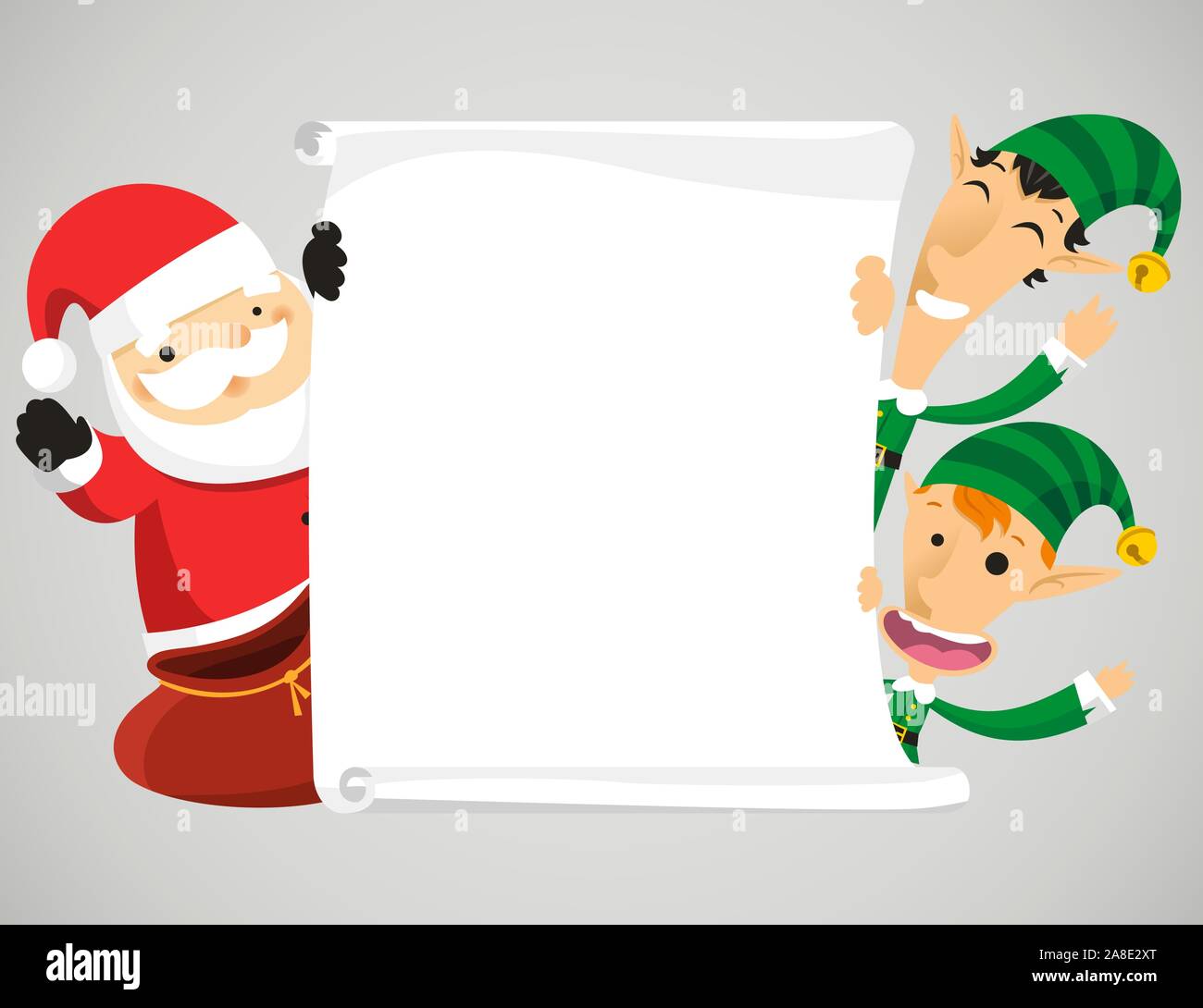 Caracteres de Navidad La celebración de banner Ilustración del Vector