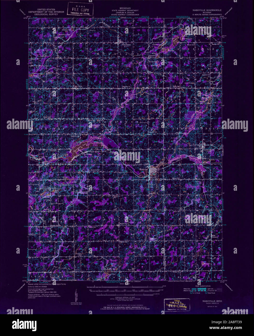 Mapa de nashville michigan fotografías e imágenes de alta resolución