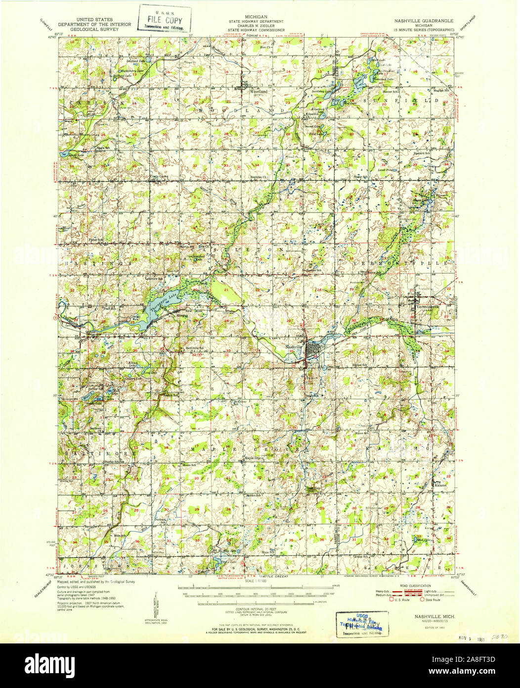 Mapa de nashville michigan fotografías e imágenes de alta resolución
