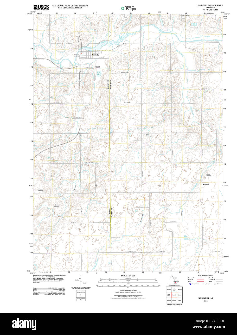 Mapa de nashville michigan fotografías e imágenes de alta resolución