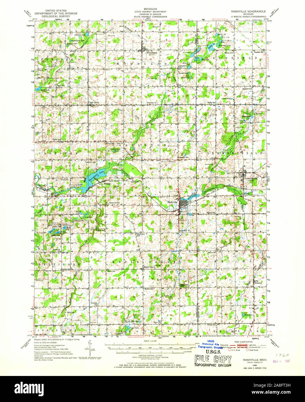 Mapa de nashville michigan fotografías e imágenes de alta resolución