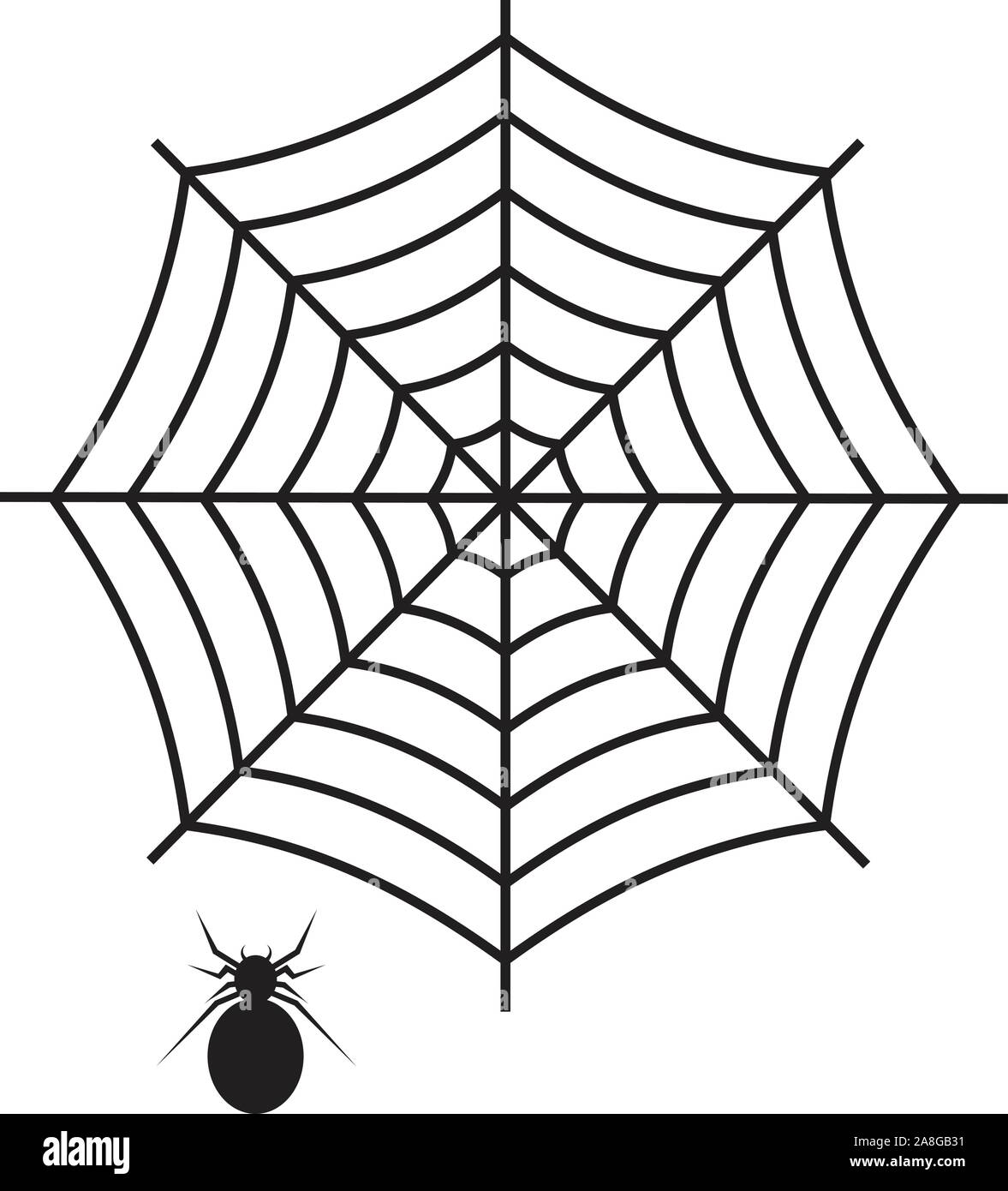 Icono de tela de araña sobre fondo blanco. Estilo plano. tela de araña y  araña icono del diseño de su sitio web, logo, app, IU. tela de araña de  tela de araña