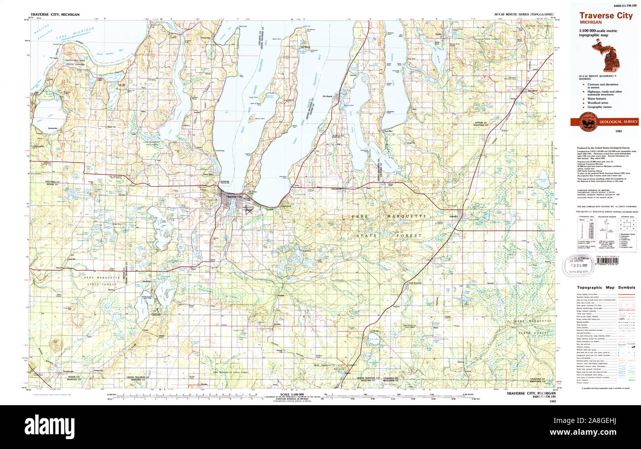 Mapa de traverse city michigan fotografías e imágenes de alta resolución Alamy