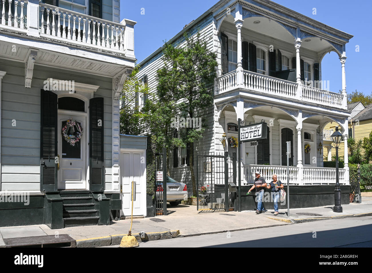 El barrio francés de Nueva Orleans. Este distrito histórico es una
