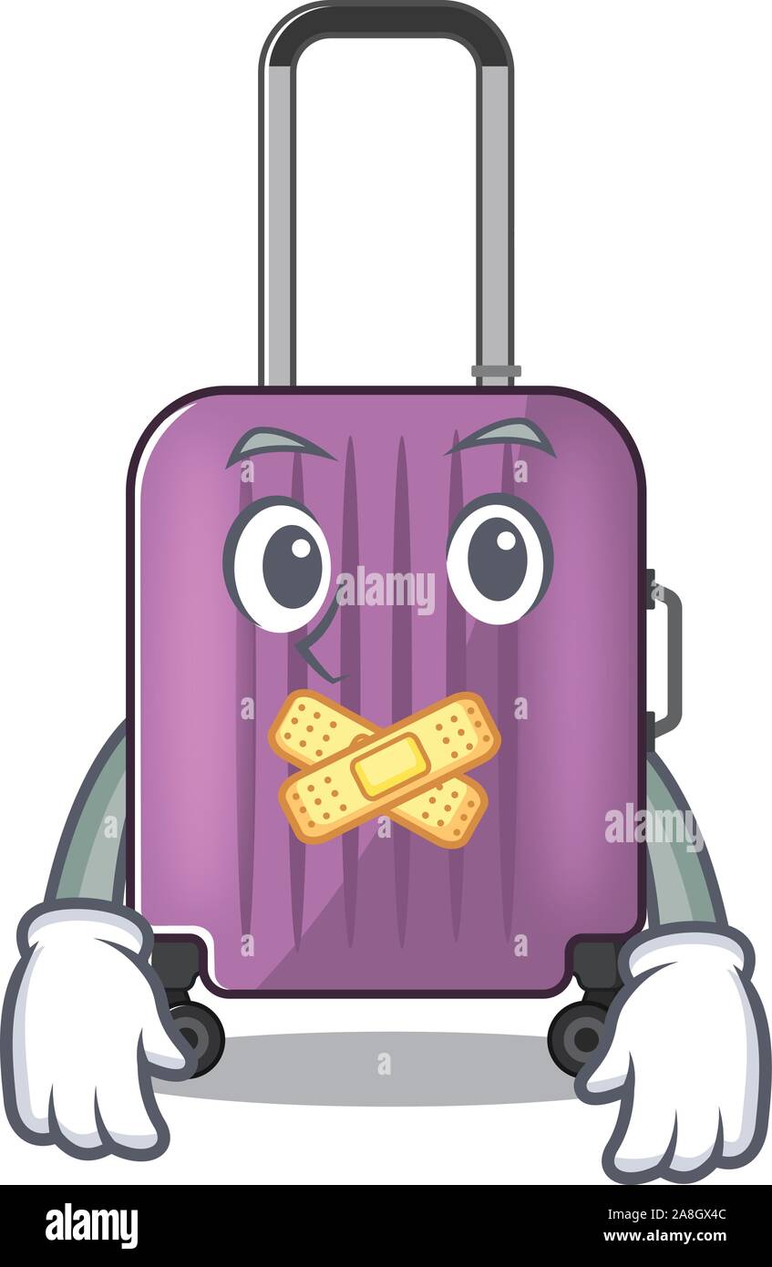 Ilustración de la maleta de viaje lindo personaje de caricatura en silencio  Imagen Vector de stock - Alamy