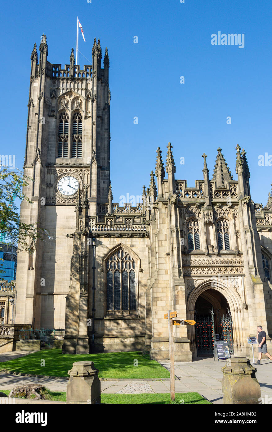 Catedral de Manchester, Victoria Street, Manchester, Greater Manchester, Inglaterra, Reino Unido Foto de stock