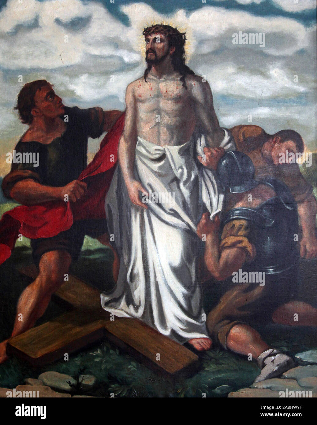 10 Estaciones De La Cruz Jesus Es Despojado De Sus Vestiduras Santuario De Santa Agueda En Schmerlenbach Alemania Fotografia De Stock Alamy alamy