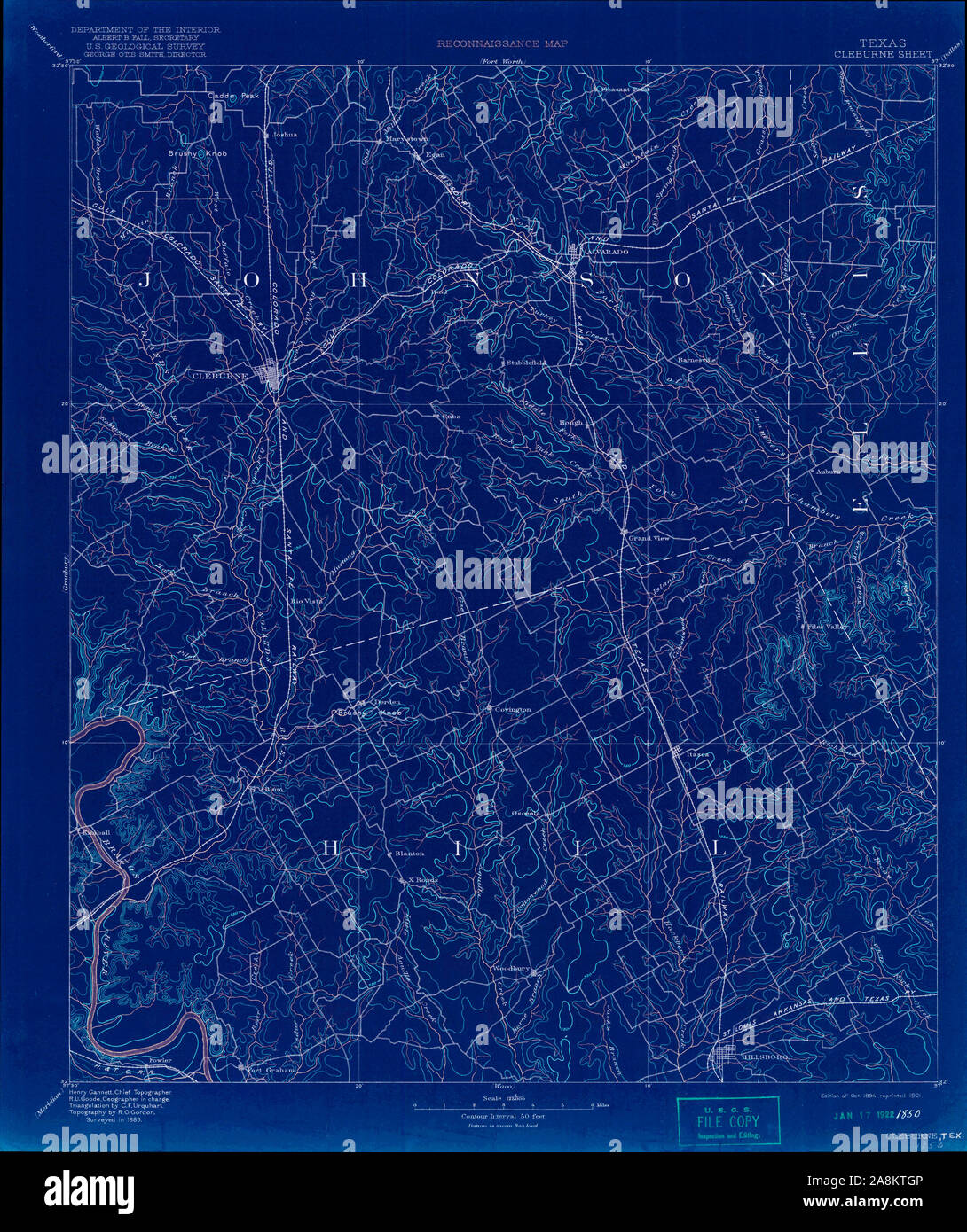 Mapa de cleburne texas fotografías e imágenes de alta resolución Alamy