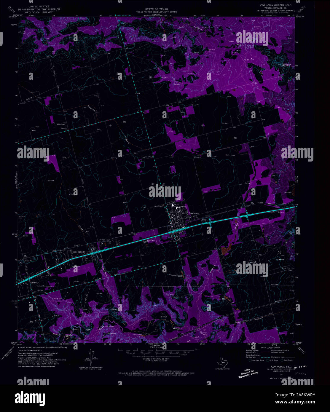 Mapa de coahoma texas fotografías e imágenes de alta resolución Alamy