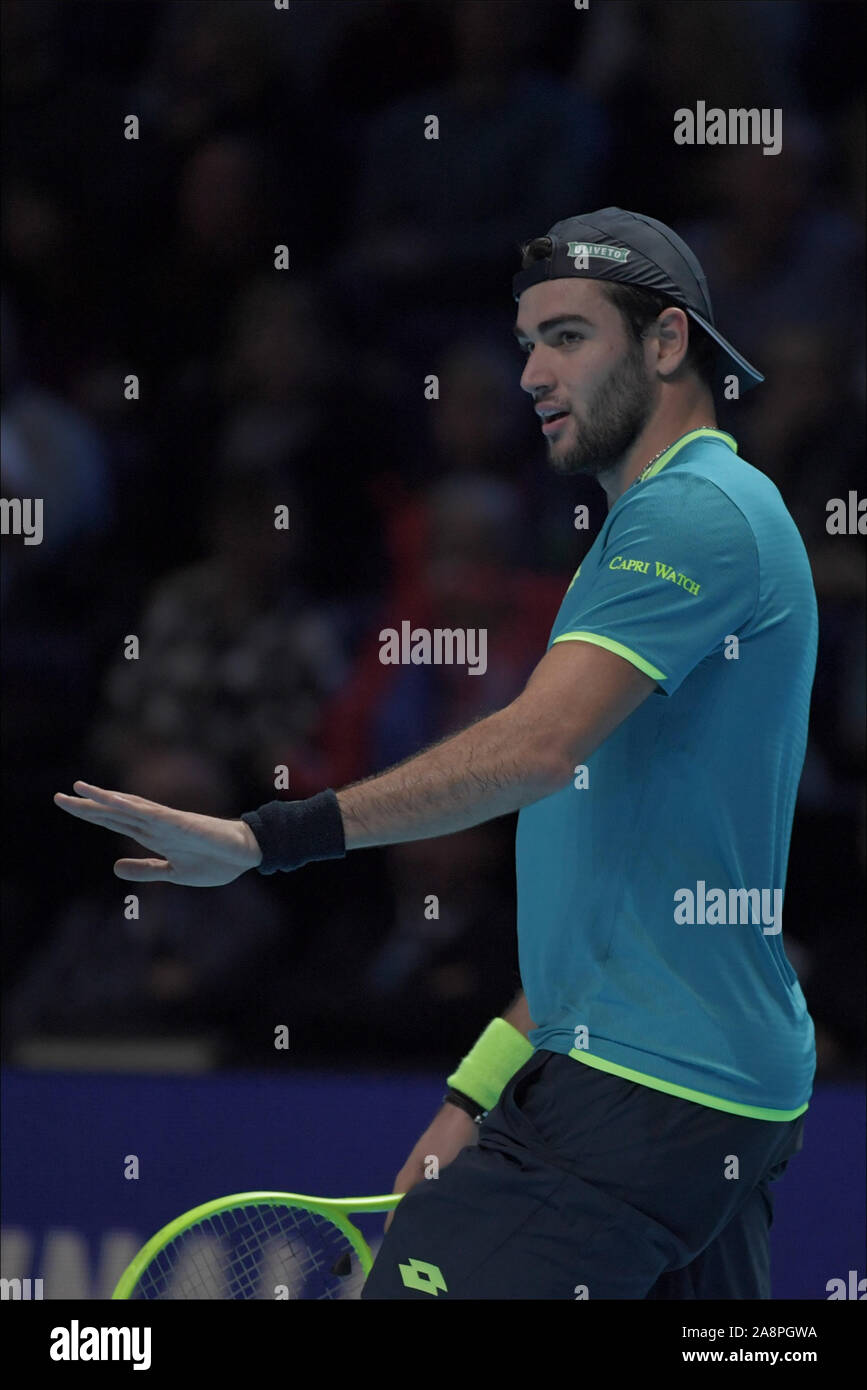 Londres, Italia. 10 Nov, 2019. berettini durante Nitto finales ATP - Tenis Internationals - Crédito: LPS/Roberto Zanettin/Alamy Live News Foto de stock