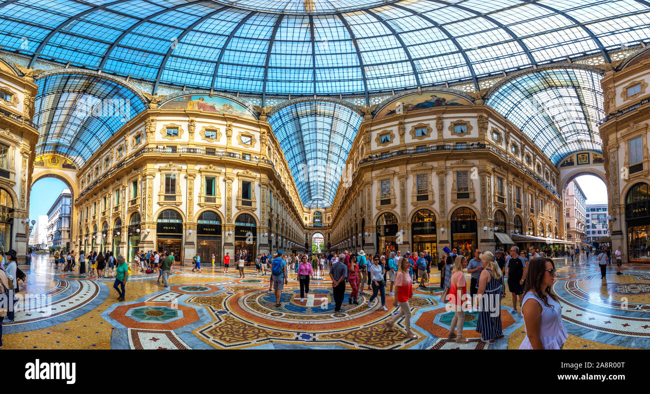 Galería Vittorio Emanuele II. Milán, Italia, Europa Foto de stock