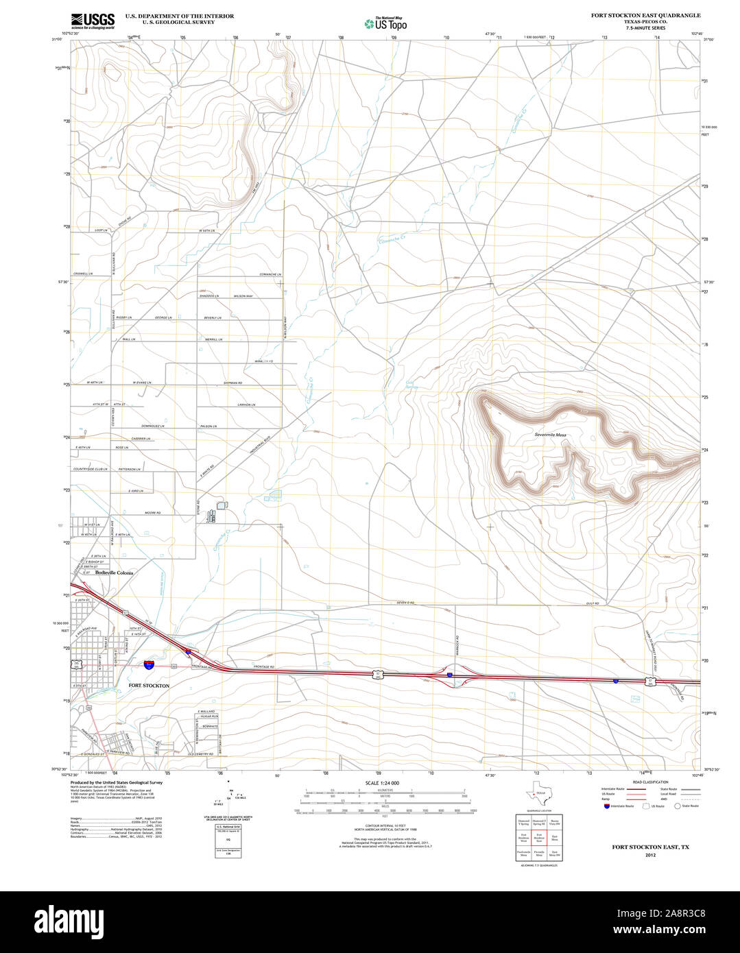 Mapa de fort stockton texas fotografías e imágenes de alta resolución