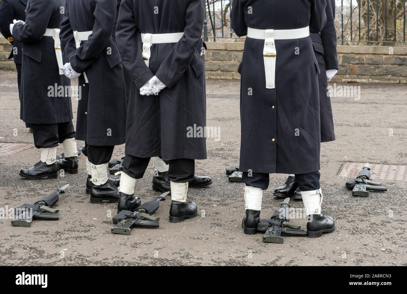 Edimburgo, Escocia, Reino Unido. 10 de noviembre de 2019. La Royal Navy en el servicio anual de la Piedra del recuerdo en la Royal Mile, Edimburgo, Escocia Foto de stock