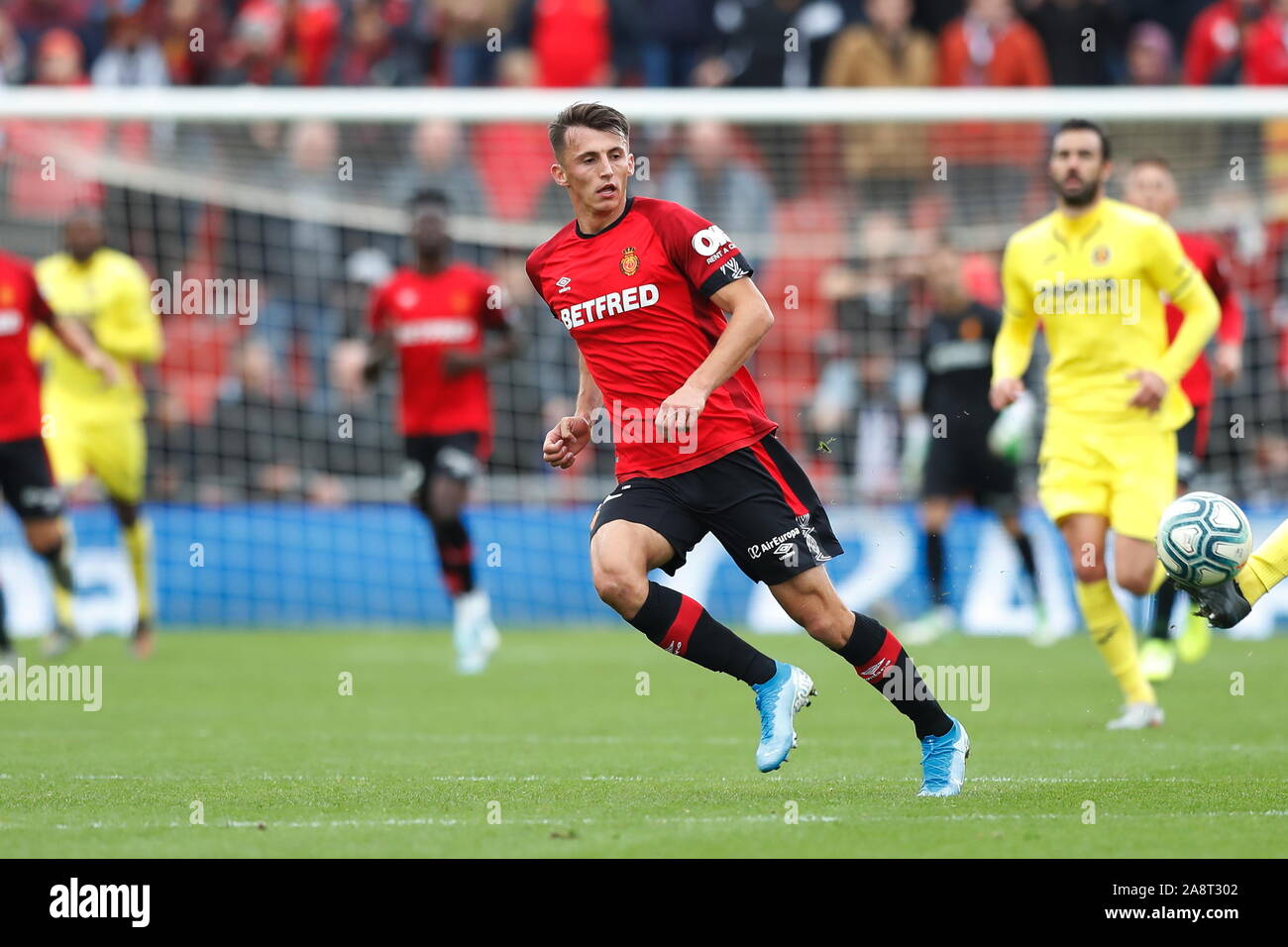 Palma de Mallorca, España. 10 Nov, 2019. Ante Budimir (Mallorca) fútbol/Soccer : español 'La Liga Santander" coincidencia entre el RCD Mallorca 3-1 Villarreal CF en el estadio de Son Moix en Palma de Mallorca, España . Crédito: Kawamori Mutsu/AFLO/Alamy Live News Foto de stock