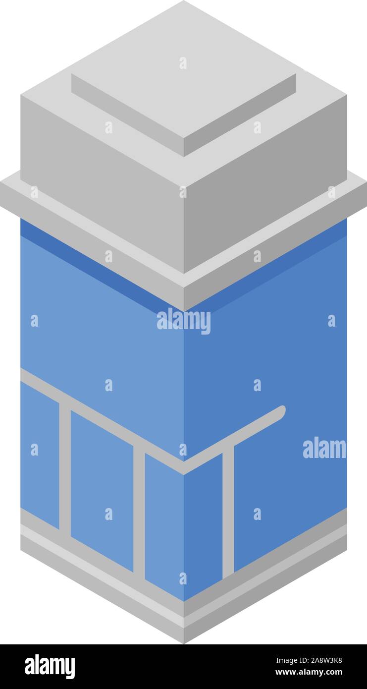 Oficina ascensor icono, estilo isométrico Ilustración del Vector