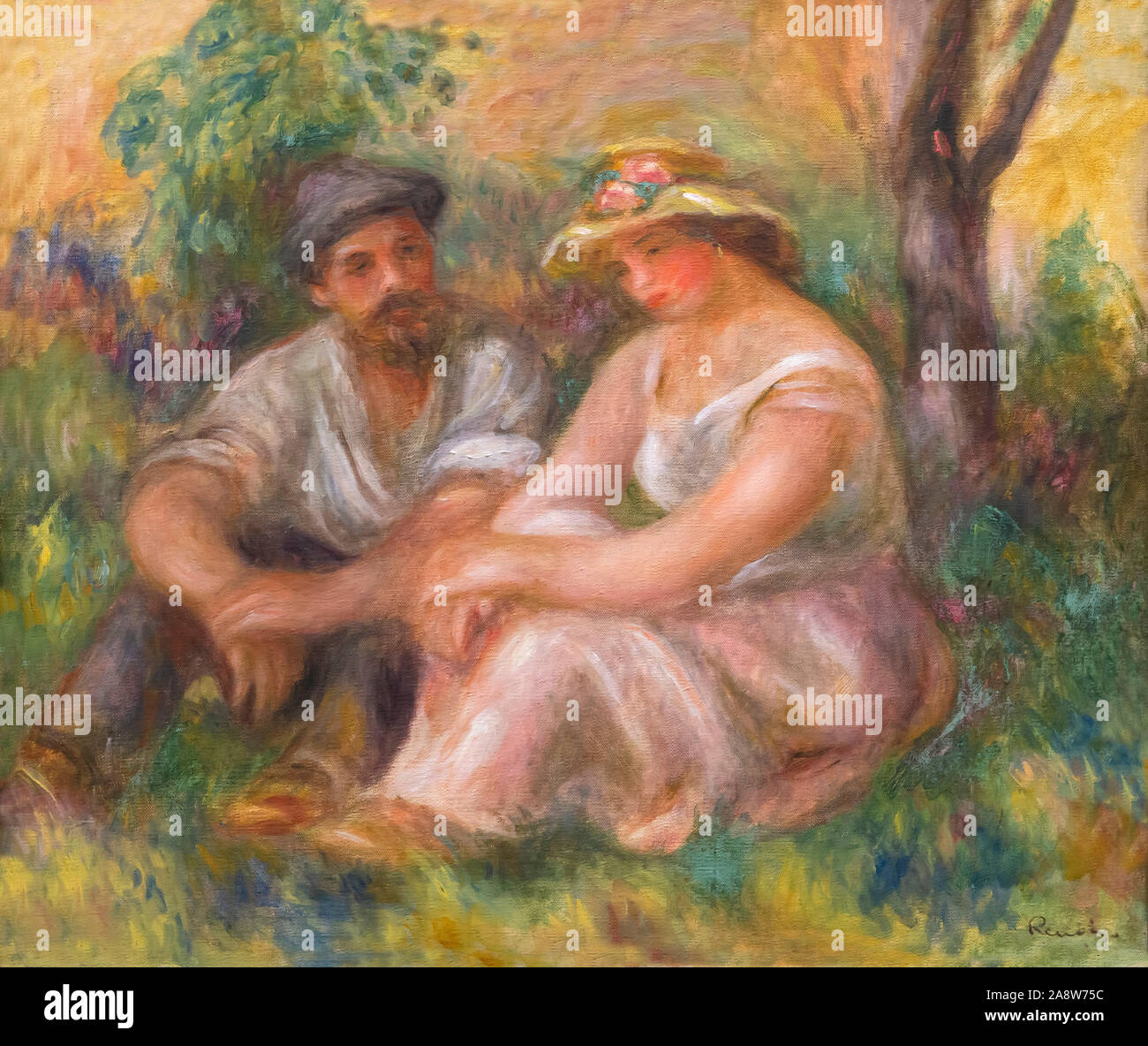 Conversación, Pierre-Auguste Renoir, 1912 Foto de stock