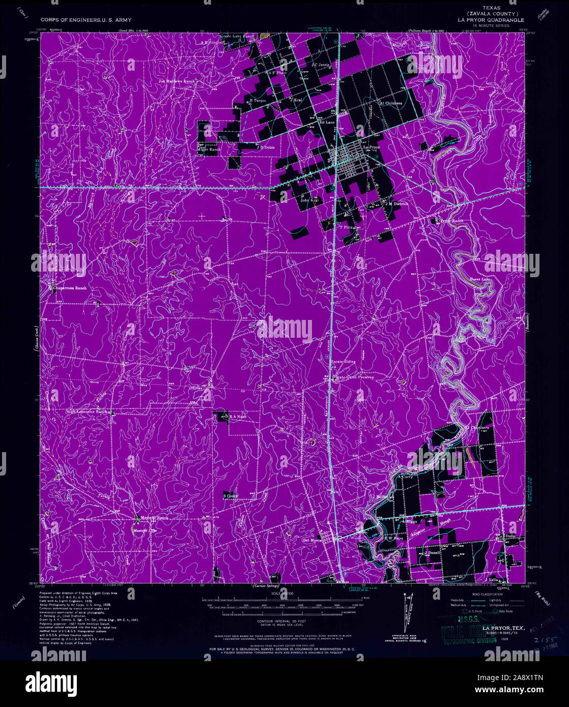 Mapa de la pryor texas fotografías e imágenes de alta resolución Alamy