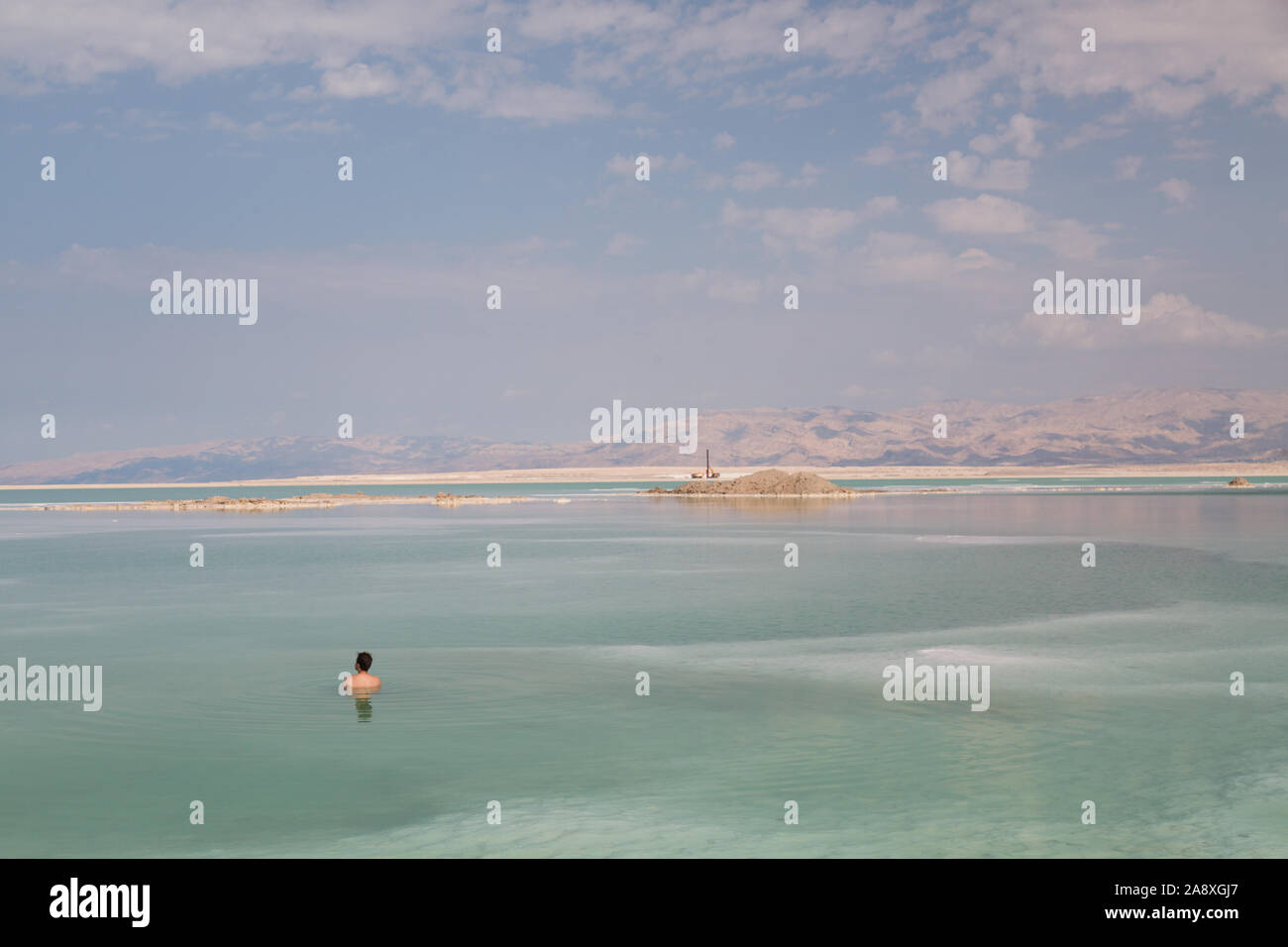 Vistas del Mar Muerto Foto de stock