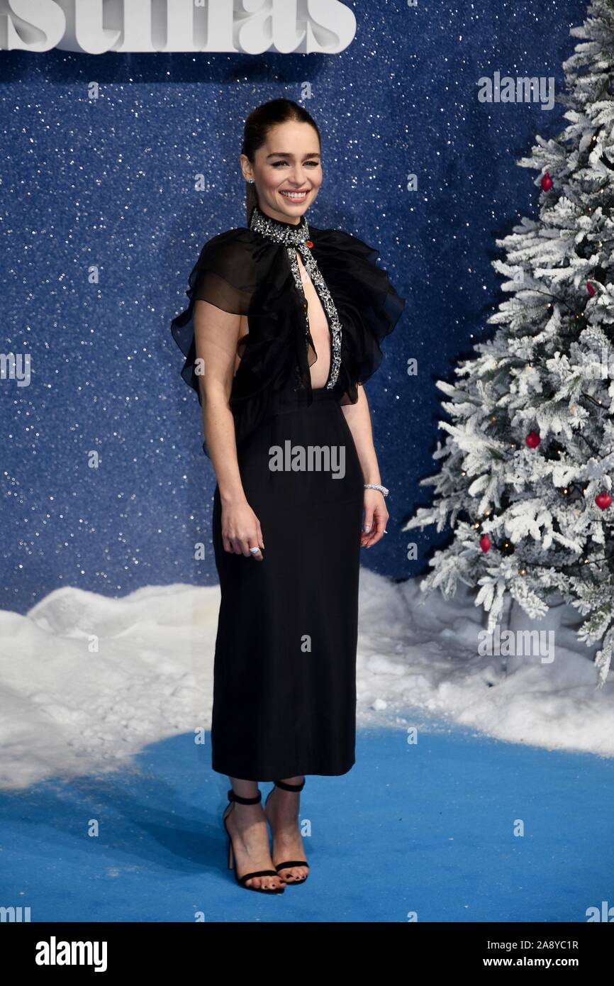 Emilia Clarke. La última Navidad - estreno británico, el BFI Southbank de Londres. UK Foto de stock