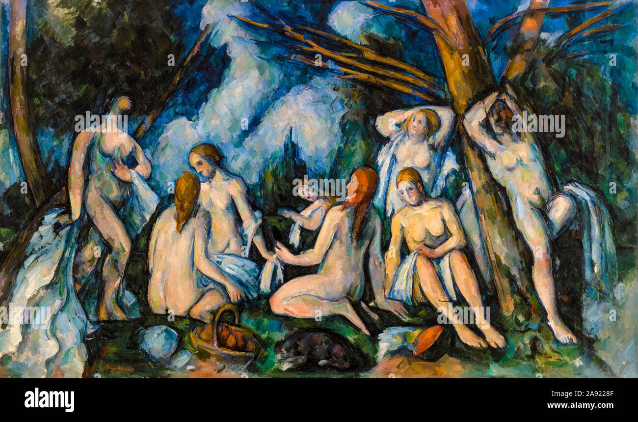 Paul Cezanne, las grandes bañistas (Les Grandes baigneuses), pintura,  1895-1906 Fotografía de stock - Alamy