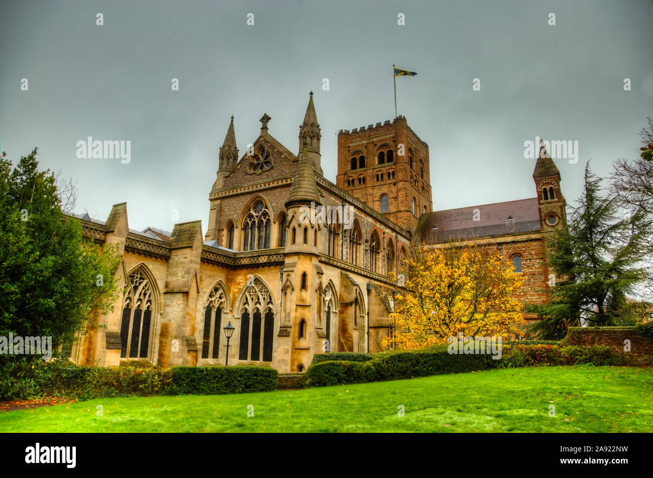 La Catedral de St Albans, Inglaterra, Reino Unido. Foto de stock