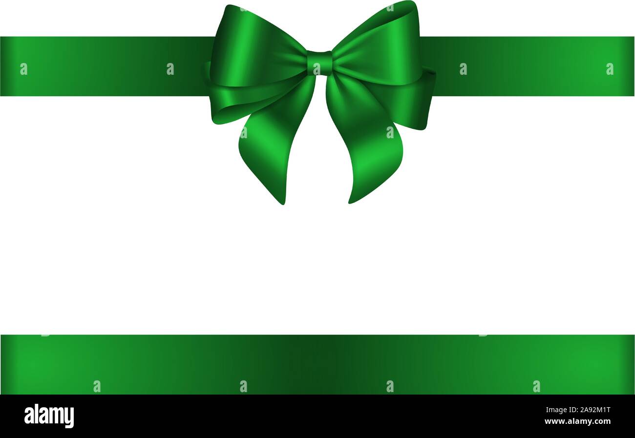Arco verde y cinta para decoraciones de Navidad y cumpleaños Imagen Vector  de stock - Alamy