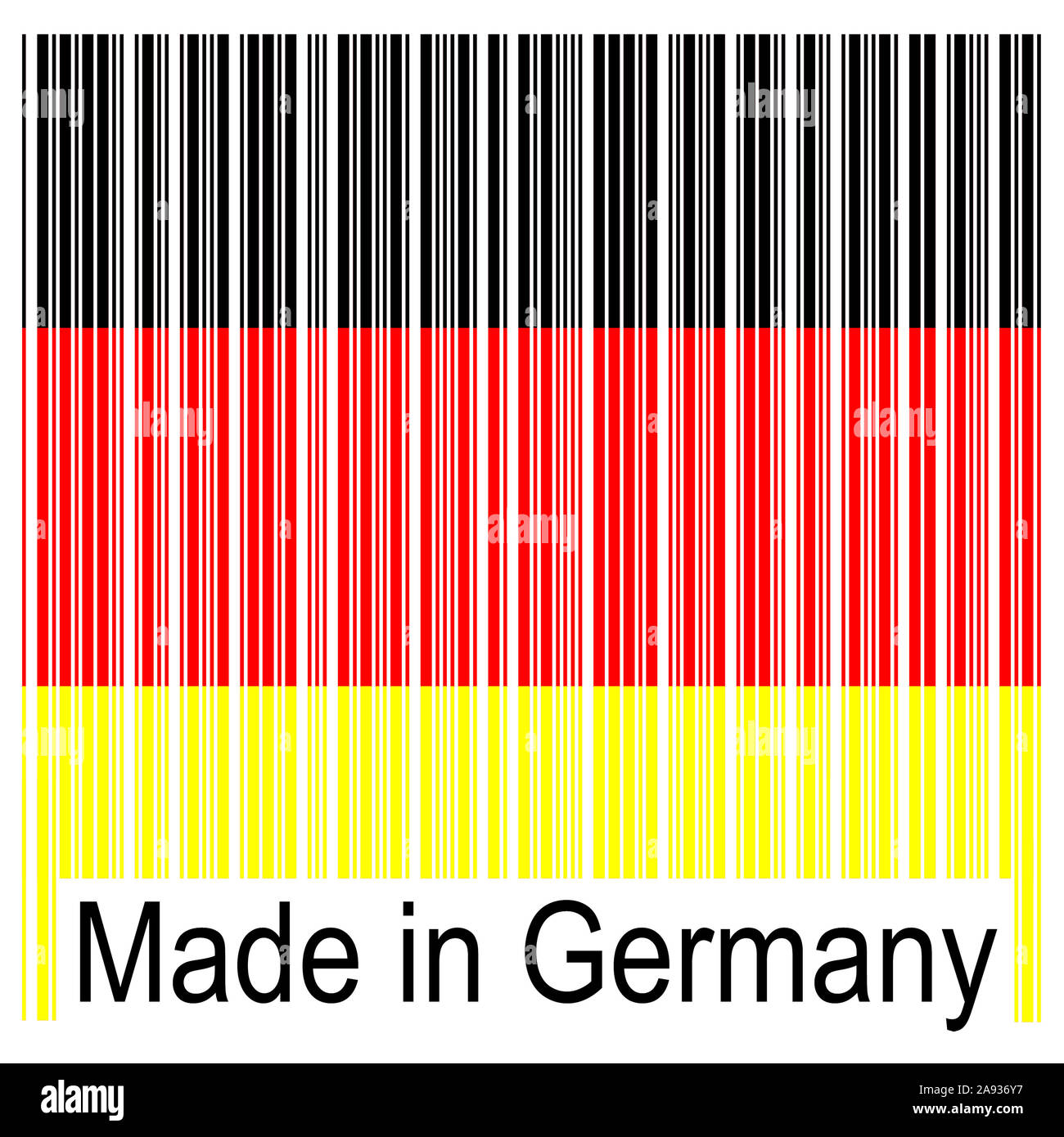 Código de barras hechas en Alemania sobre fondo blanco Fotografía de stock  - Alamy