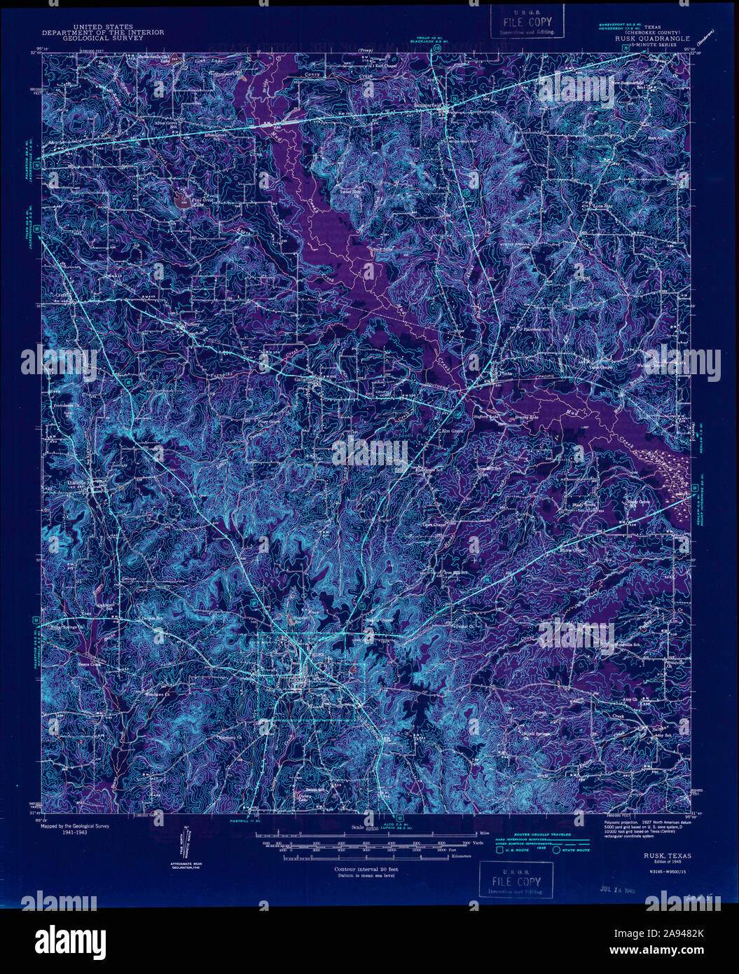 Mapa de rusk texas fotografías e imágenes de alta resolución Alamy