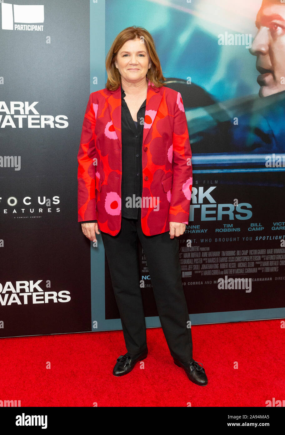 New York, NY - 12 de noviembre de 2019: Mare Winningham asiste a la premiere de aguas oscuras en el Walter Reade Theater en el Lincoln Center. Foto de stock