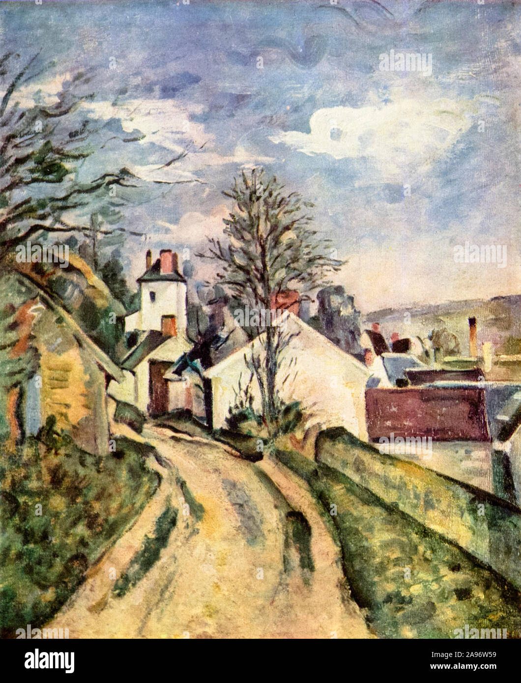 Paul Cezanne, La casa del Dr. Gachet, (La Maison du Docteur Gachet), pintura  de paisaje, 1873 Fotografía de stock - Alamy