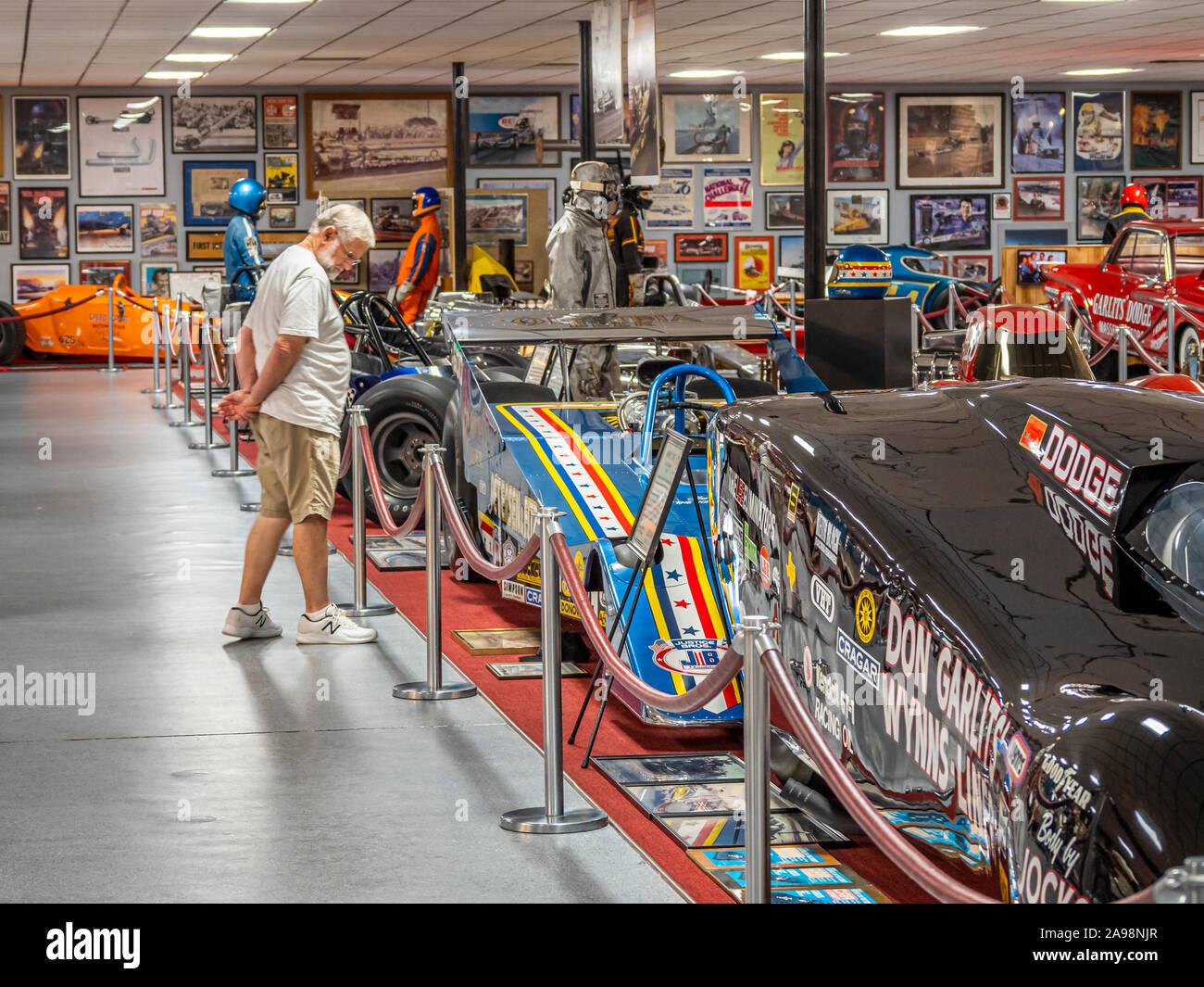 Big Daddy Don Garlits Museum of Drag Racing en Ocala, Florida, en los Estados Unidos Foto de stock
