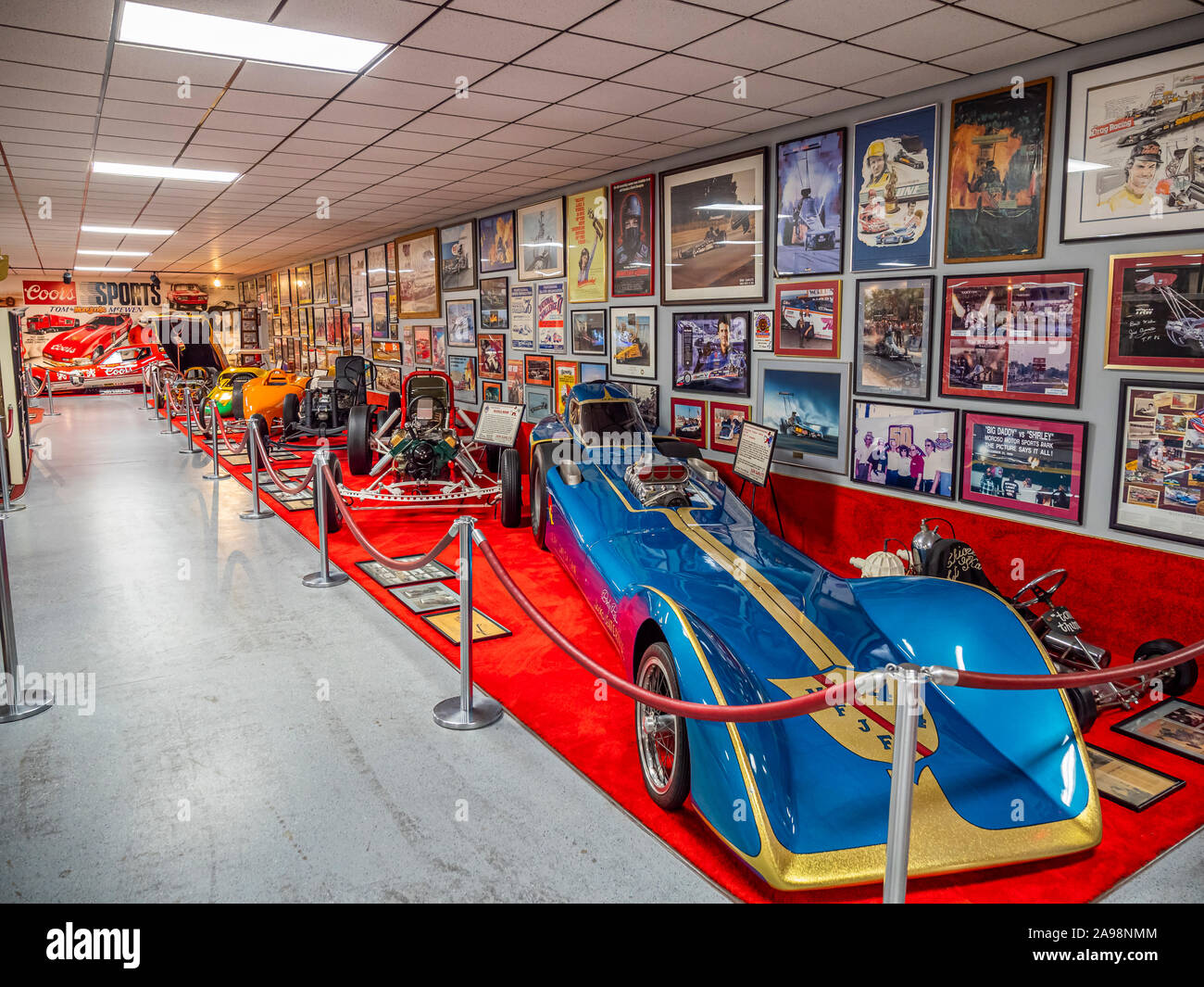 Big Daddy Don Garlits Museum of Drag Racing en Ocala, Florida, en los Estados Unidos Foto de stock