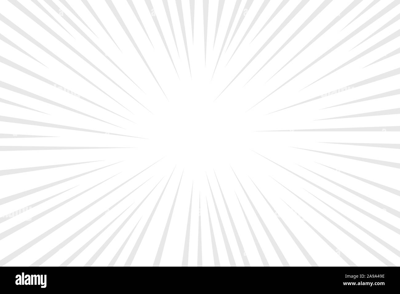 Rayos de sol en blanco y negro de fondo. Sunburst patrón. Vector de