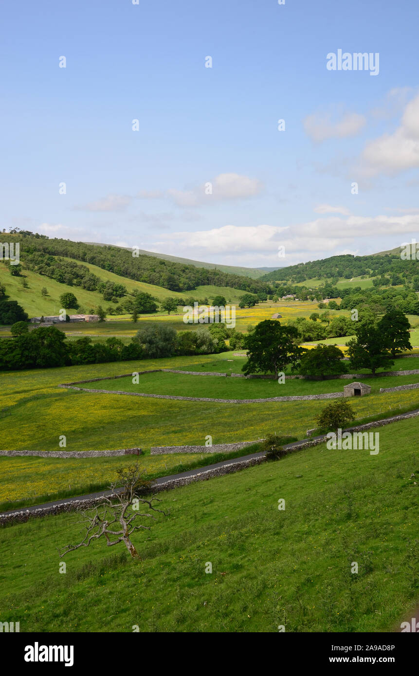 Hubberholme en Upper Wharfedale, North Yorkshire Foto de stock