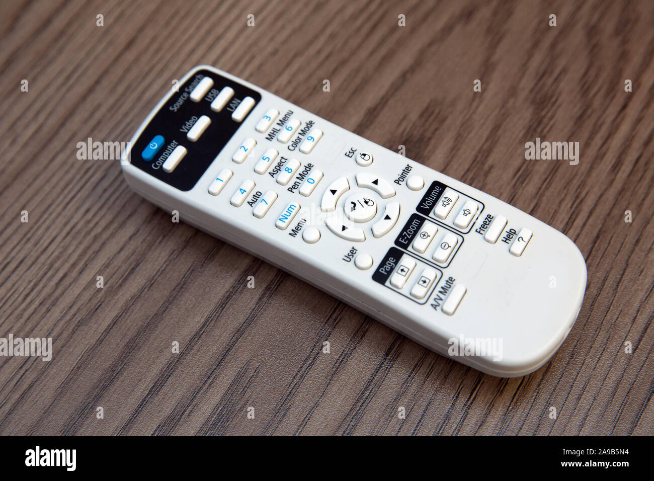 Controlador remoto . Sistema de control remoto del proyector blanco