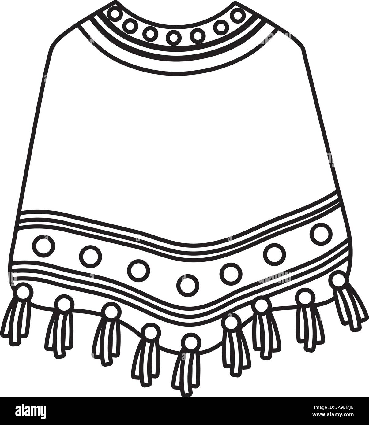 Migración ensayo exprimir Ropa , poncho poncho mexicano típico diseño ilustración vectorial Imagen  Vector de stock - Alamy