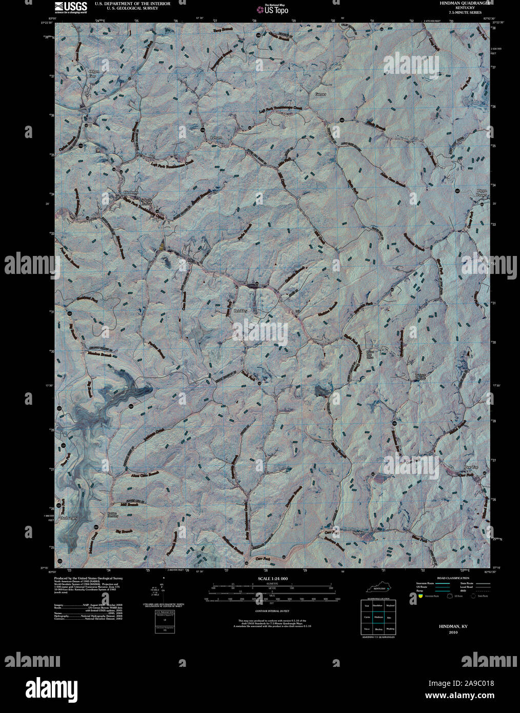 Mapa de kentucky hindman fotografías e imágenes de alta resolución Alamy