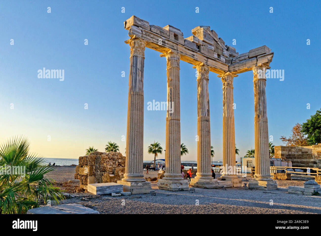 Templo de Apolo a un lado, Turquía. Foto de stock